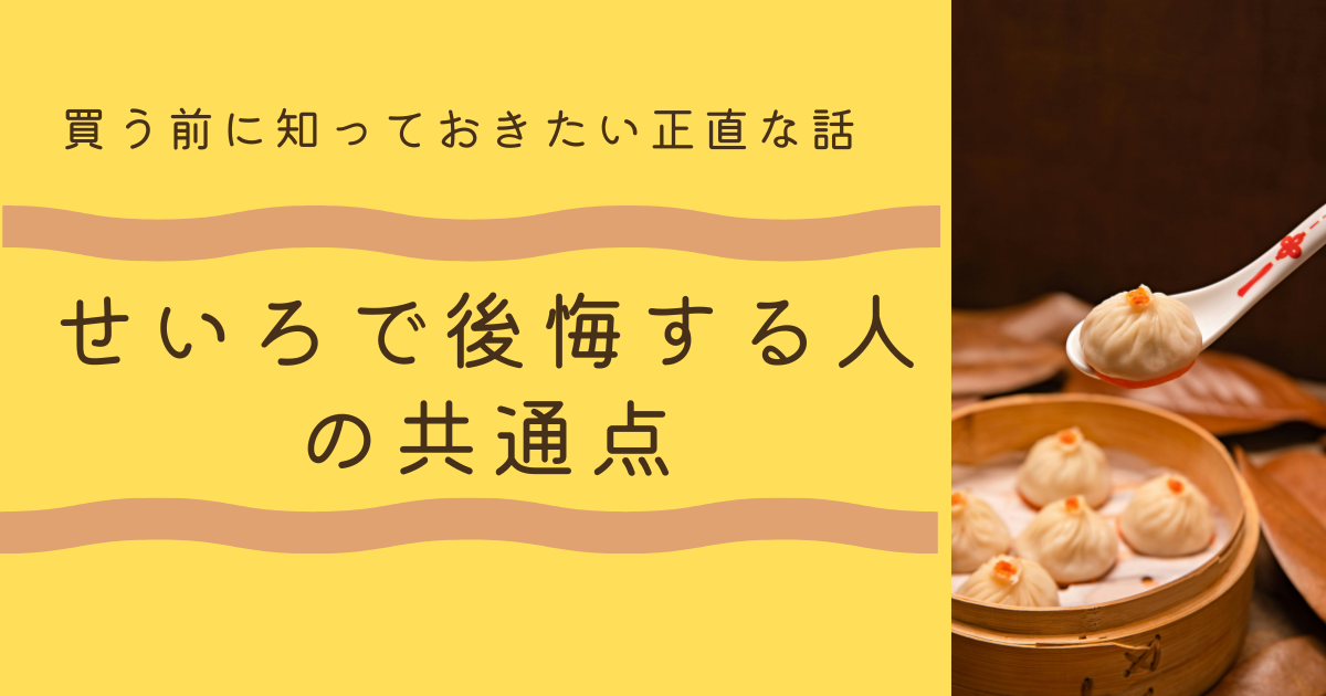 せいろで後悔する人の特徴