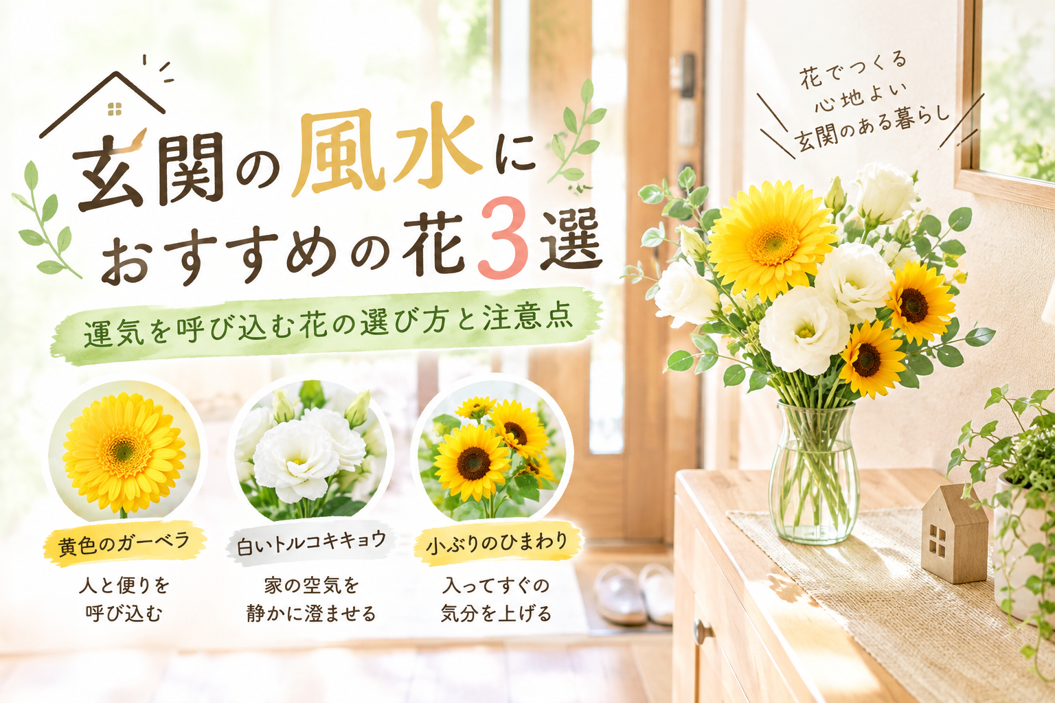玄関の風水におすすめ花
